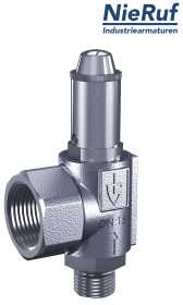Sicherheitsventil 1" AG  x 1 1/2" IG SV10 gasförmige Medien, Edelstahl NBR