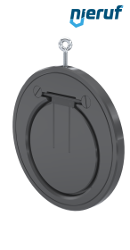 Zwischenflansch-Rückschlagklappe DN200 ZR05 Kunststoff PVC-U EPDM