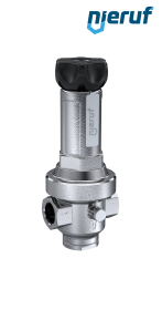Präzisions-Druckregler mit Sekundärentlüftung 1" Zoll DM15 Edelstahl FKM 0,5 - 15 bar
