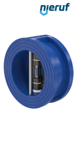Doppelflügel-Rückschlagklappe DN50 ANSI150 DR04 ANSI 150 GGG40 epoxid-beschichtet blau 180µm FKM