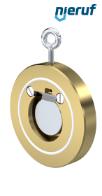 Zwischenflansch-Rückschlagklappe DN40 ZR09 Alubronze 2.0975 PTFE