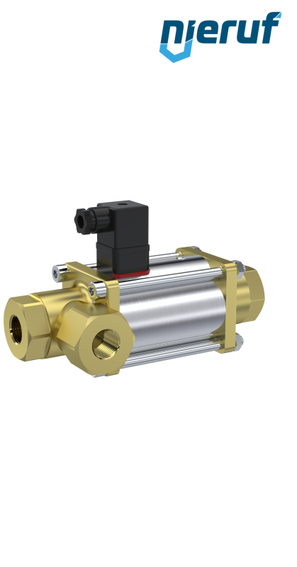 valvola coassiale a 3/2 vie 1" pollici filettatura interna - DN25 ottone 24V DC NC - per applicazione con acqua