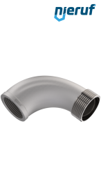 raccord coudé 1/4" pouce acier inoxydable 316 angle de 90° femelle x mâle