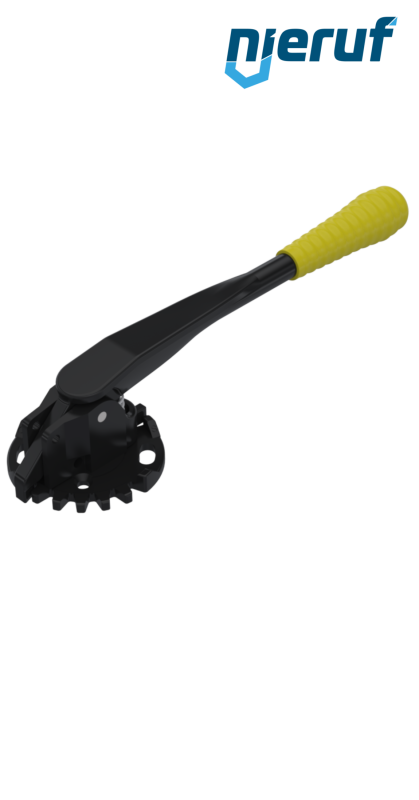 Handhebel aus Stahl gelb für Typ AK01-AK02 Nennweite DN125-DN200