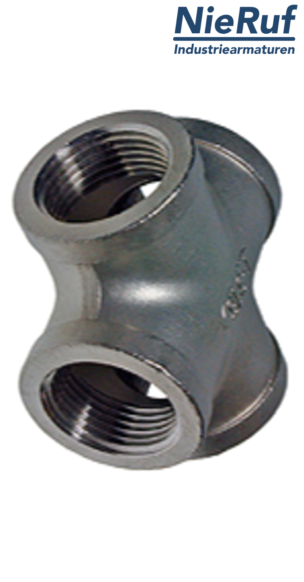Kreuzstück 2" Zoll NPT Edelstahl 316 90° Winkel IG